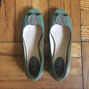 Cole Haan Open Toe Green Ballet Flats 5.5B